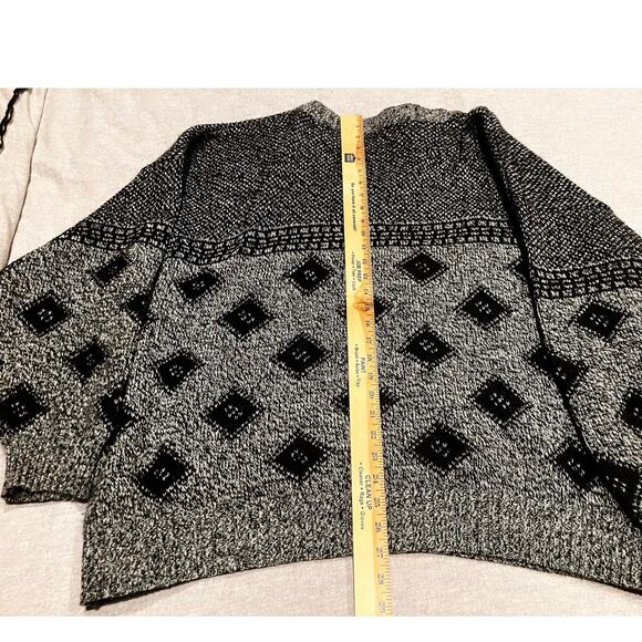 Sergio Valente Vintage Retro Y2K 90s Sweater Gray Black Leather 2XL - Picture 7 of 7